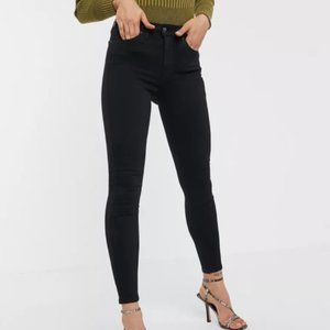 TopShop Jamie High Waist Black Skinny Jeans